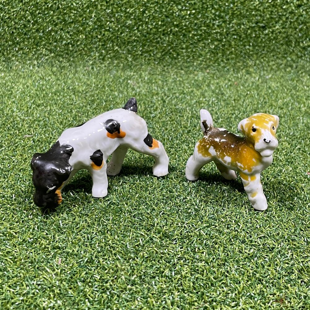 Vintage Lot Ceramic Dog Miniature Figurine